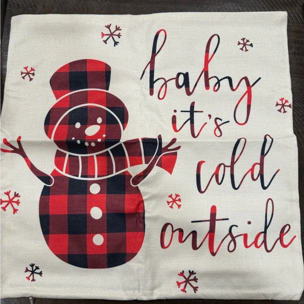 Festive Red and White Holiday Pillow Covers